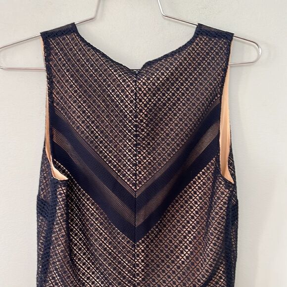 Current Air Anthropologie Hearst Lace Patchwork V Neck Midi Dress Navy NEW - Picture 4 of 6